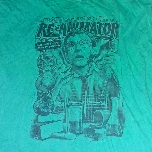 Terror Threads Re-animator green 4xl t-shirt - Picture 1 of 4